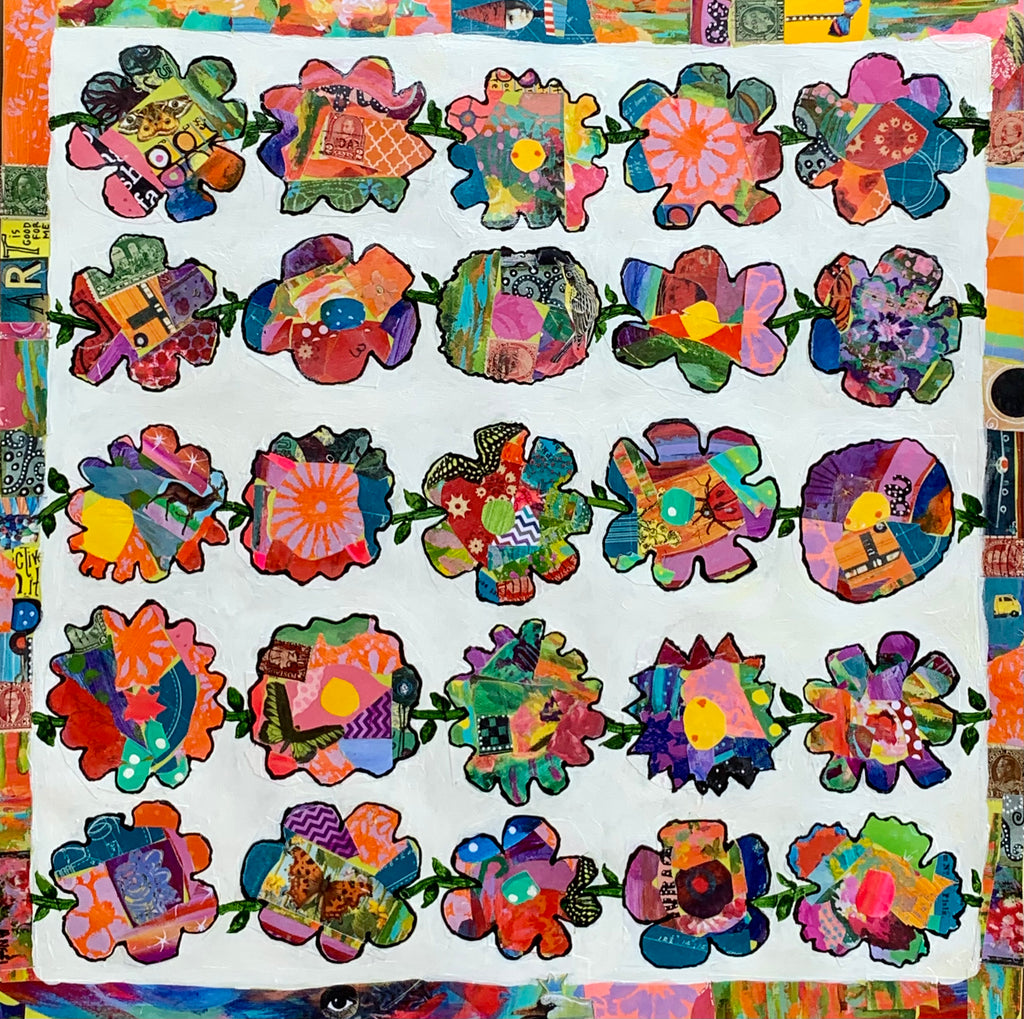 paper flower chain 18x18”