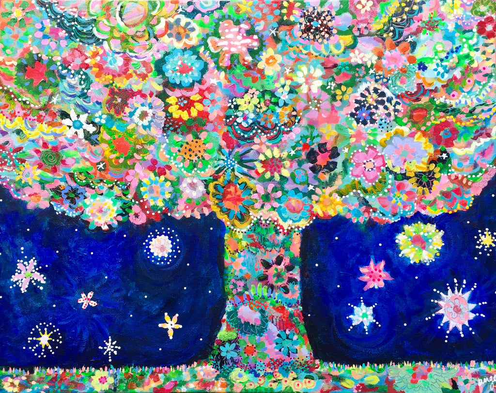 Starry Night under the Old Oak Tree (Print)