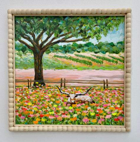 Bull in blooms