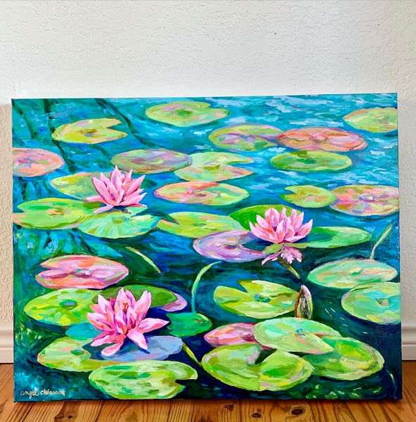 Lilypads - 28 x22" on canvas