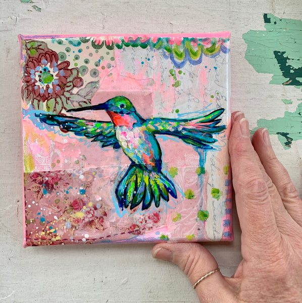 Hummer #7 - 6x6" painting on canvas