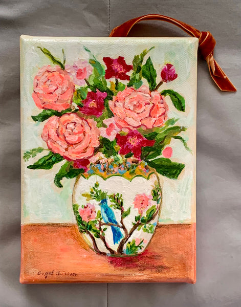 Antique Rose - 5x7" painting on canvas