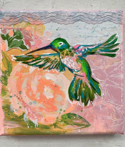 Hummer #10 - 6x6" painting on canvas