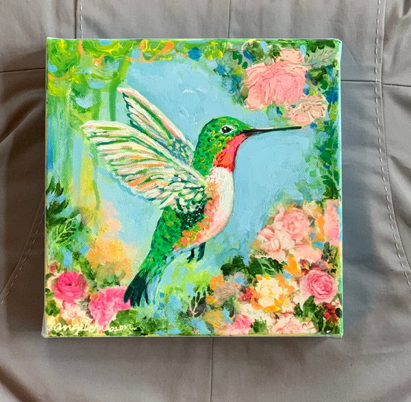 Flight - 8x8" painting on canvas