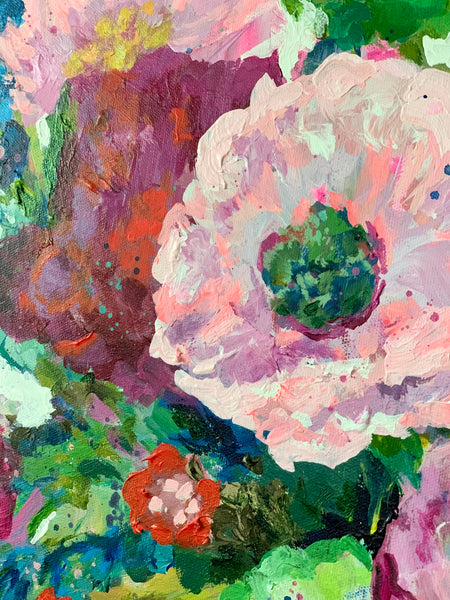 Chinoiserie Blooms 30x30” canvas