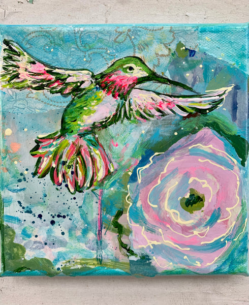 Hummer #9 - 6x6" painting on canvas