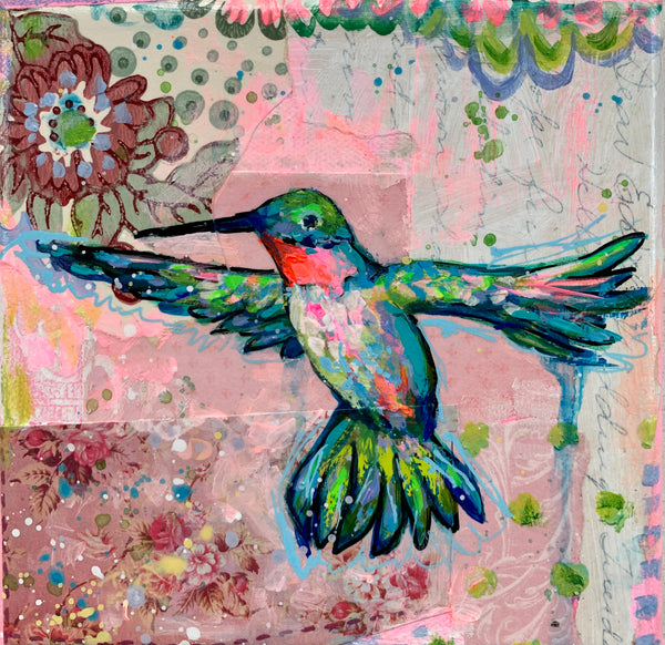 Hummer #7 - 6x6" painting on canvas