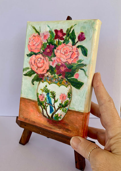 Antique Rose - 5x7" painting on canvas
