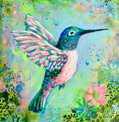 Flight II- 8x8" painting on canvas