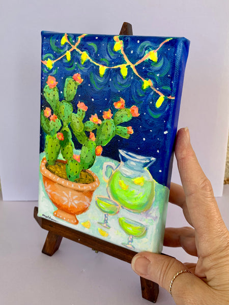 Margarita nights - 5x7" painting on canvas