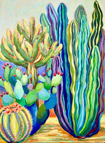 Blue & Green Desert (Print)