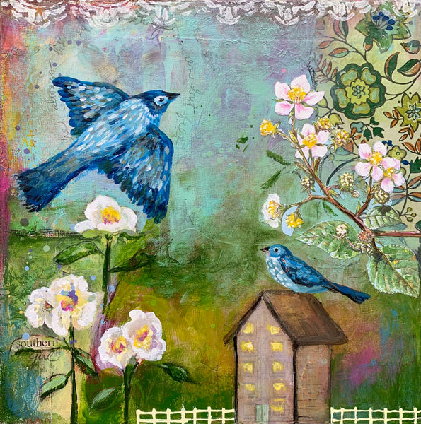 Over the Meadow  10x10”