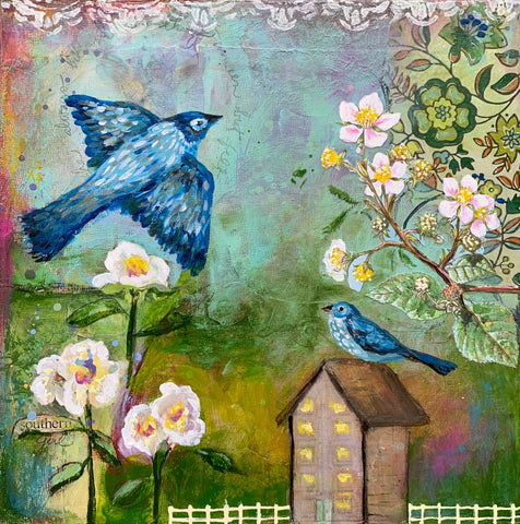 Over the Meadow  10x10”