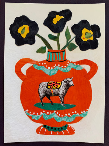 little lamb vase